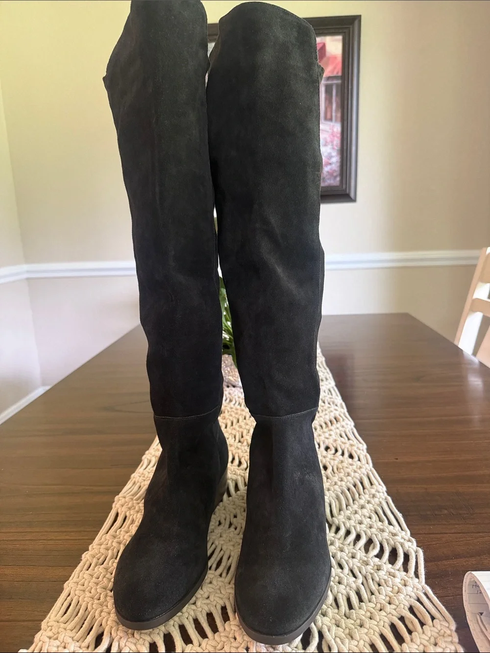 Lucky Brand Black Suede Over-the-Knee Boots